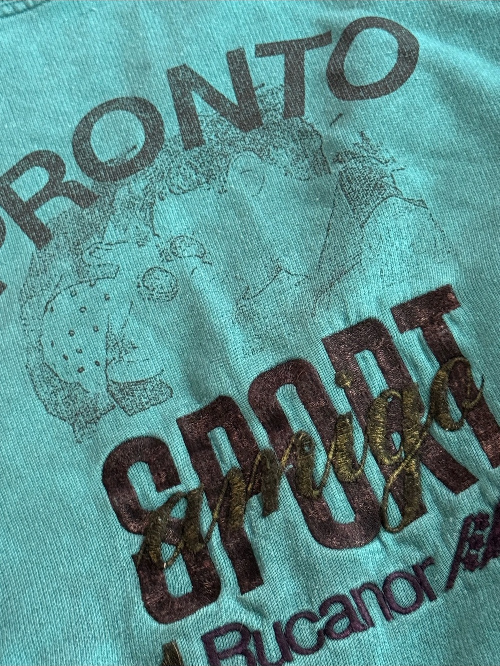 Men’s Large Rucanor Pronto Sport Turquoise Crewneck Sweatshirt